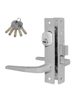 CERRADURA PHILLIPS 549 AS GRIS PERFIL ALUMINIO LLAVE PUNTOS