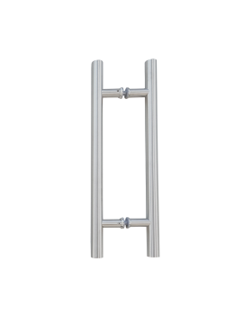 JALADERA TIPO H 45CM CROMO VIDRIO DOBLE