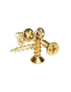 100 TORNILLOS VEKER 15413 LATÓN PULIDO 6 X 5/8"