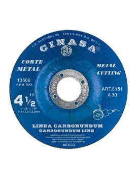 Disco Desbaste Metal 4 1/2" Cinasa