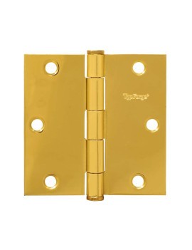 BISAGRA 3 X 3" LATON PULIDO 1.4 MM