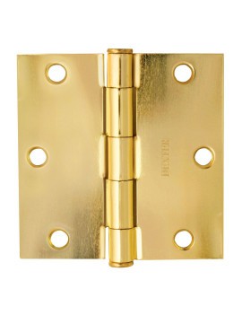 BISAGRA ARQUITECTONICA 3.5x3.5 2.2mm CON BALERO LATON PULIDO DEXTER