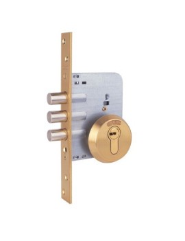 CERRADURA TESA RB101 T60 3 BULONES LATON PULIDO