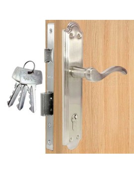 CERRADURA MALTA TOVER CROMO 2F5 ENTRADA PRINCIPAL